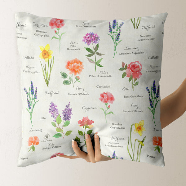 Fragrant Flowers pillow cover by Darya Karenski