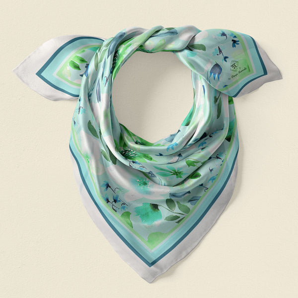 Silk bandana by sustainable small woman owned USA business