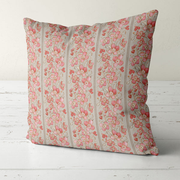 Cottagecore elegant floral pillow by small woman owned US business