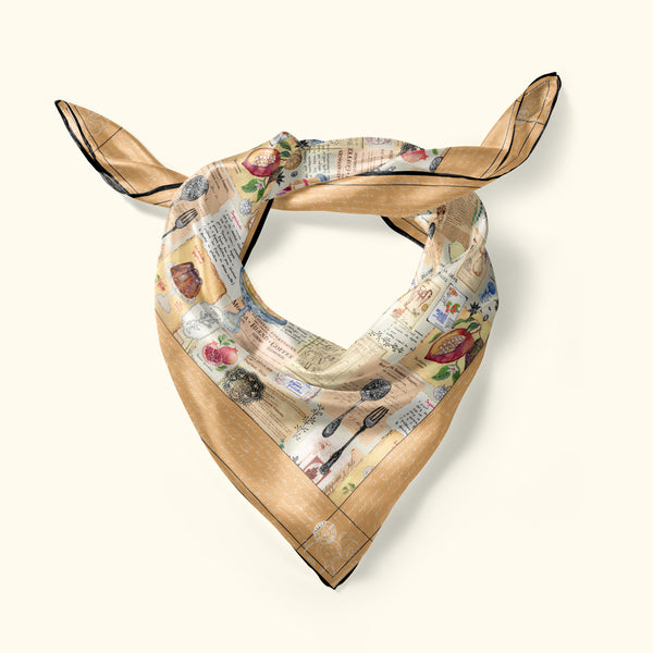Pattern Talent by Darya Karenski silk scarf Patissier Cahier